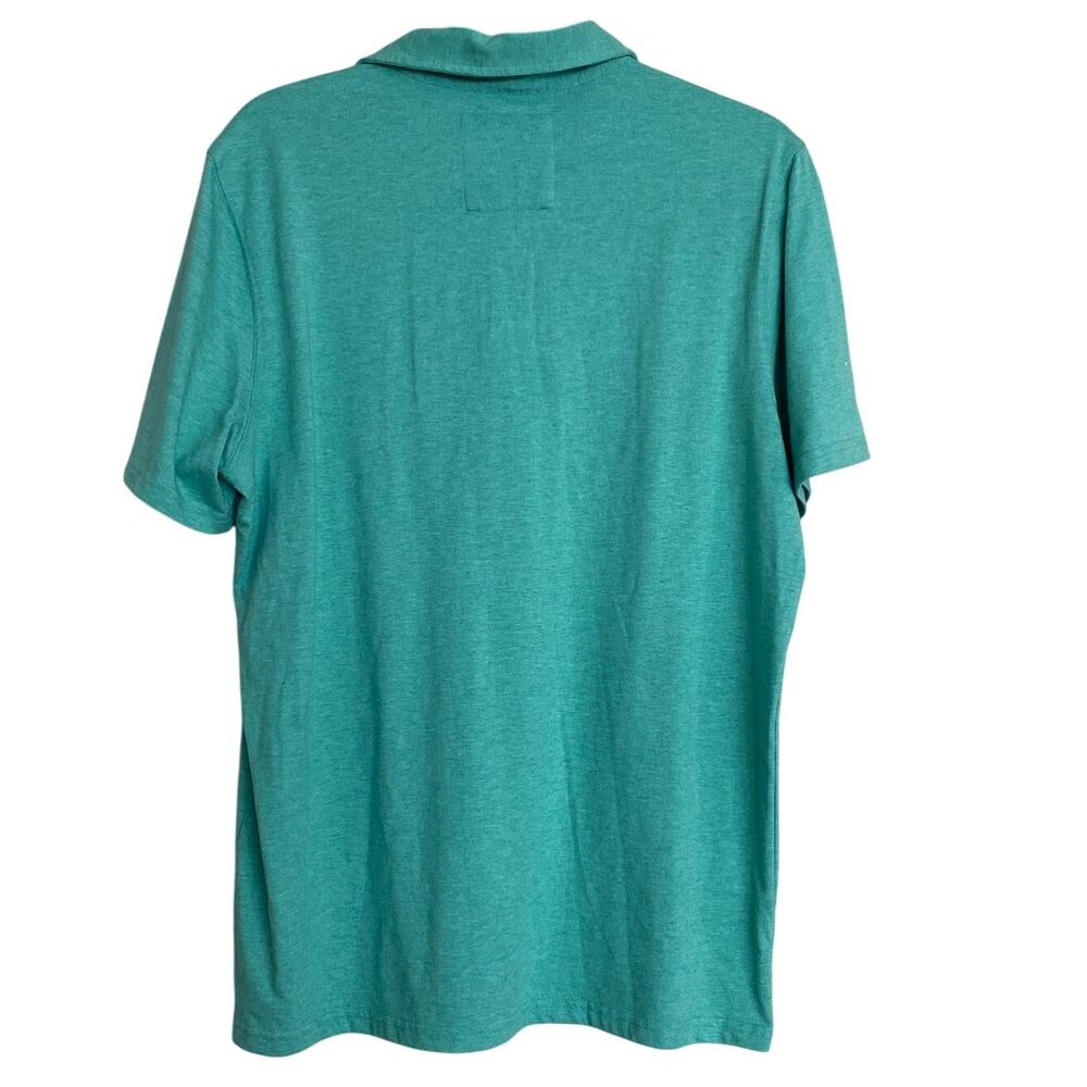 PRANA Men's Short Sleeve Adder Pocket Polo Shirt Green Size M - Picture 3 of 5